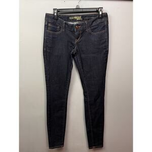 Express‎ Zelda Ultra Skinny Jeans Womens 2 Low Rise Dark Wash Blue Stretch Denim